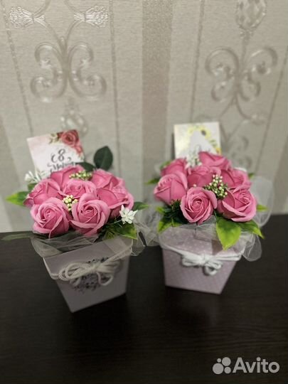 Декоративное мыло букет из роз/мыльные цветы