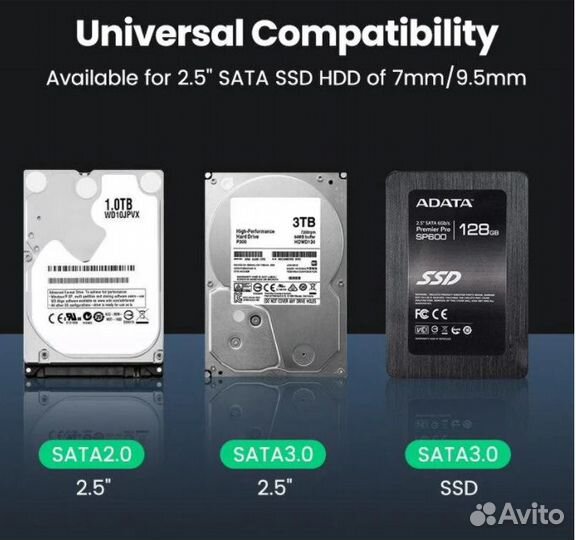 SSD Адаптер-Переходник Ugreen (ноутбук) -Гарантия