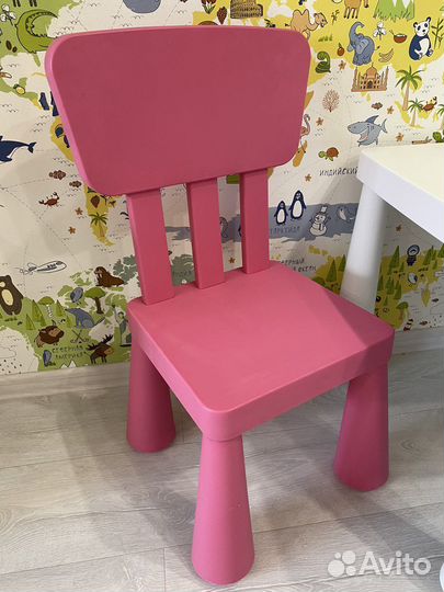 Детский стол и стулья маммут икеа