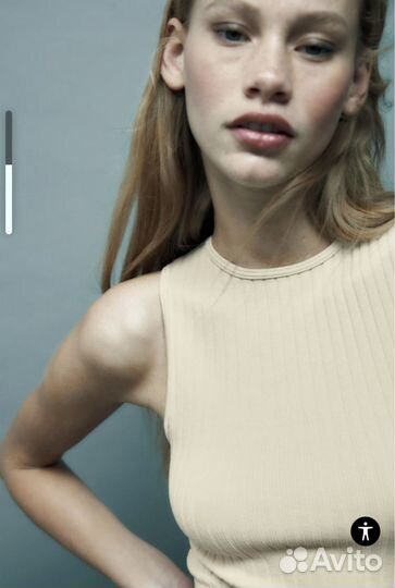 Костюм топ и легинсы Zara в рубчик новые