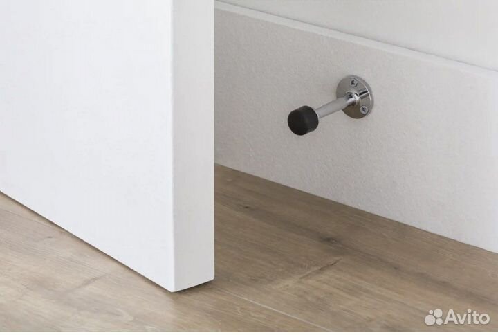 Стопор дверной Standers 8 см цам цвет хром/чёрный