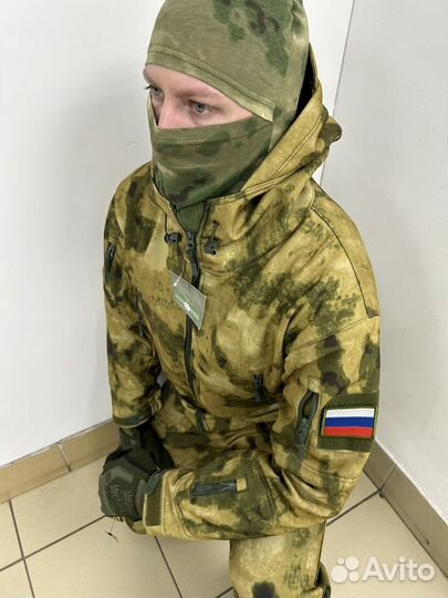 Костюмы тактический SoftShell Мох камуфляж