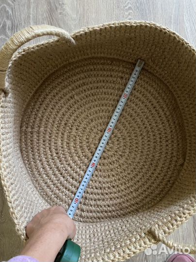 Корзина плетеная из джута