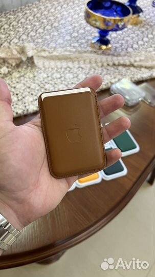 Кожаный картхолдер Apple Wallet визитница