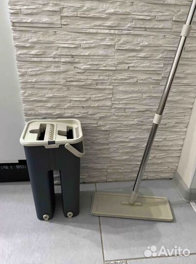 Швабра с отжимом и ведром, комплект для уборки