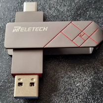 128Gb Флешка Reletech Z10,USB 3.1 & Type-C,150Мб/с
