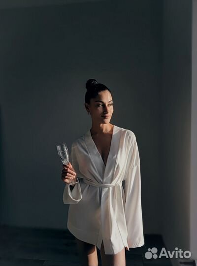 Халат шелковый женский