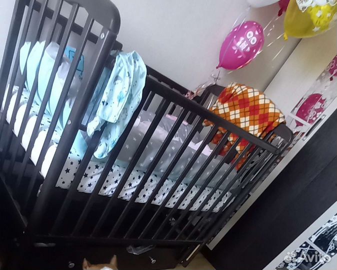 Детская кровать 120 на 60 с матрасом