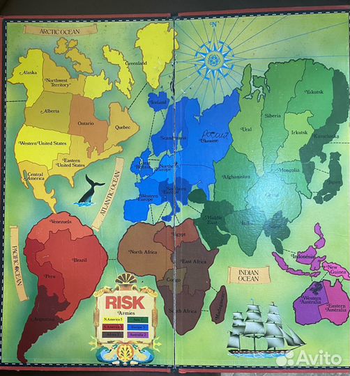 Поле Настольная игра Risk Armies Parker Brothers