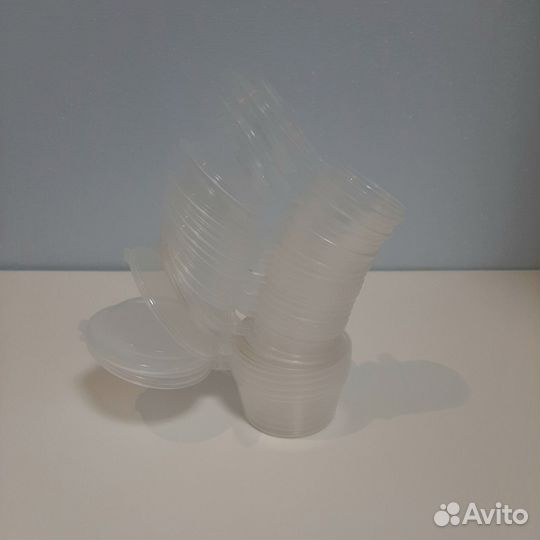 Контейнеры круглые с крышкой 30, 50, 80мл от соуса