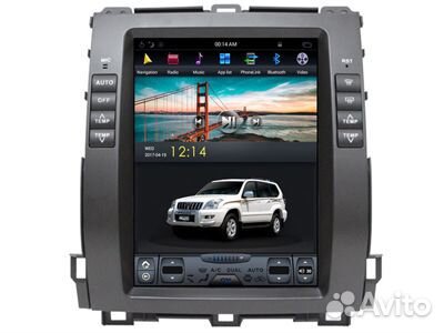 Магнитола в Tesla стиле для Toyota Prado 120