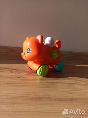 Котик на колёсиках. Игрушка развивающая