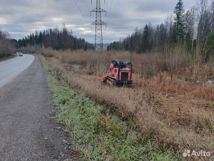 Услуги мульчера, расчистка