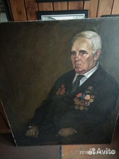 Огромная картина Герой труда. Худ. Гнездин В.И