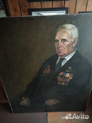 Огромная картина Герой труда. Худ. Гнездин В.И