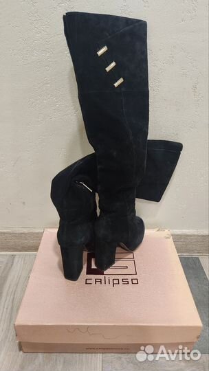 Сапоги зимние calipso, натур замша 35 размер