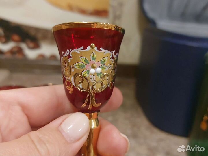 Рюмка стопка Богемия лепка Чехия