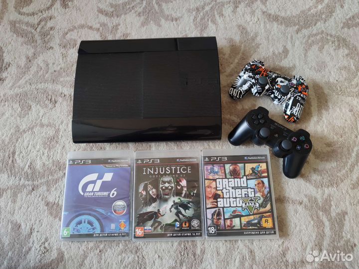 Sony PS3 SuperSlim 500gb+3 игры