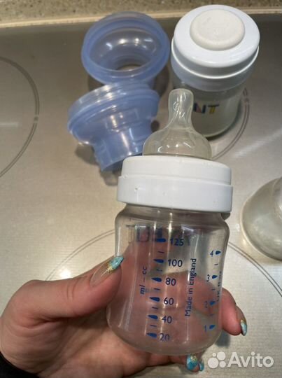 Бутылочка и контейнеры avent набор