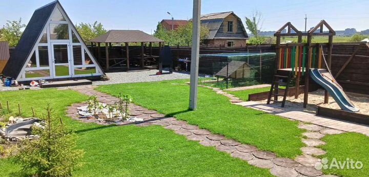 Аренда беседки с мангалом и детской площадкой