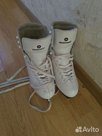 Коньки фигурные Nordvei нат.кожа 37р ра