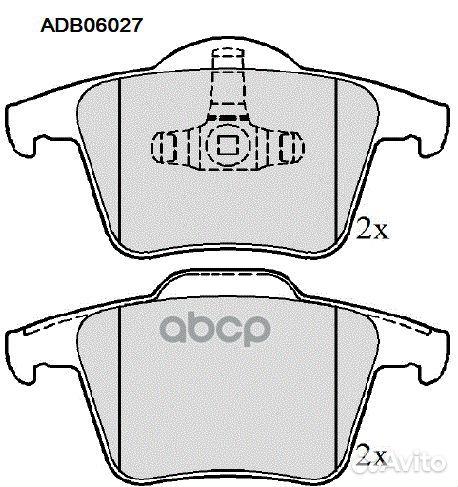 Колодки тормозные дисковые зад ADB06027 ALL