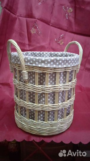 Корзина плетёная из бум лозы