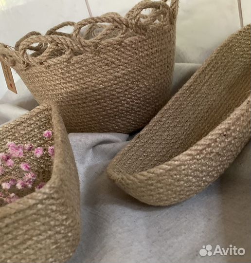Корзинки из джута