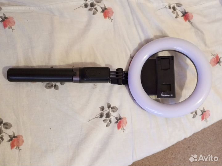 Трипод селфи палка с кольцевой лампой