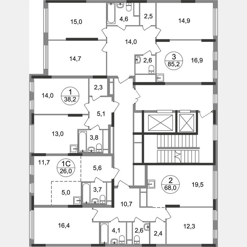 Квартира-студия, 26 м², 14/17 эт.