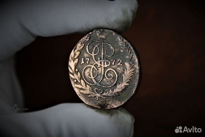 2 Копейки перечекан 1772 Екатерина II в Твери