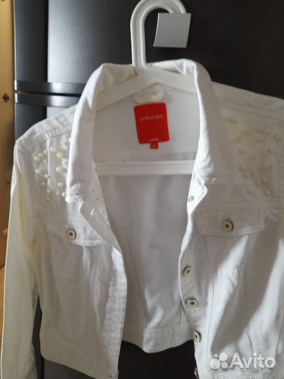 Куртка джинсовая белая разм 42-44