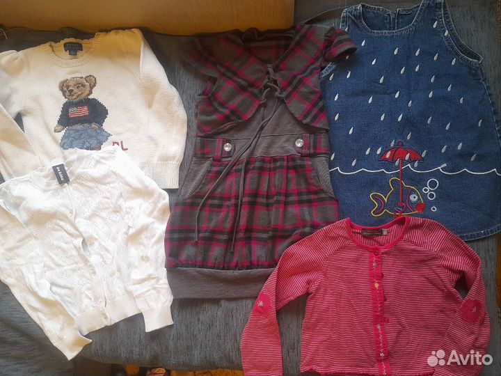 Вещи пакетом для девочки р.86-110 (75 вещей)