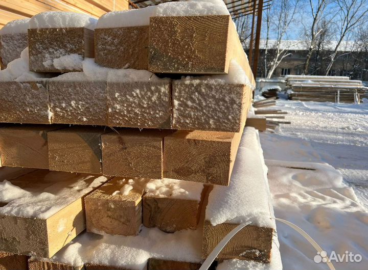 Брус обрезной 100х100х6000мм 1 сорт ГОСТ