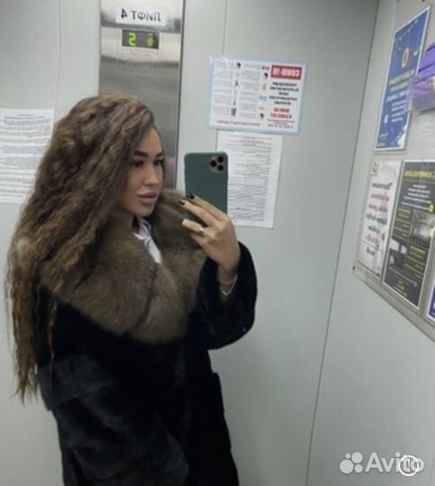 Шуба норковая с соболем 42 44