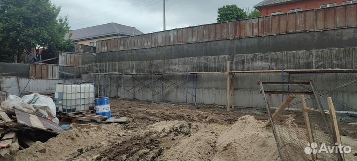 Заливка фундамента