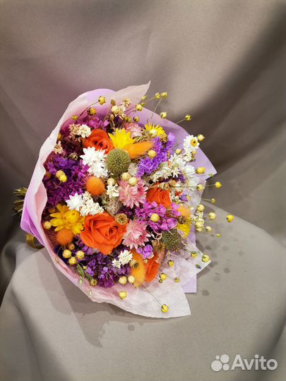 Букеты из сухоцветов, цветы