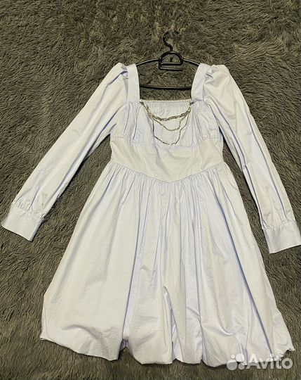 Платье женское голубое 44 46