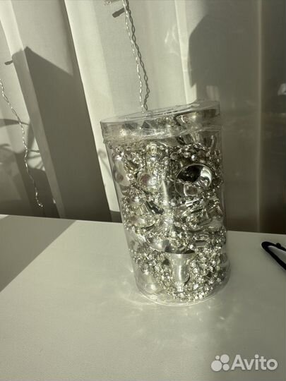 Новогоднее украшение на ёлку. Нить, длина 5,30 м