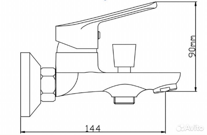 Смеситель + душевой гарнитур Latuno L11103