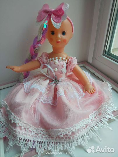 Кукла паричковая антикварная 50 х годов