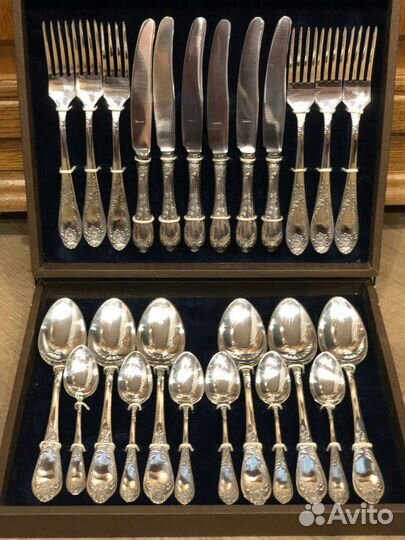 Набор столовых приборов мельхиор