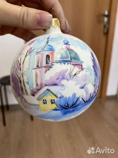 Роспись елочных шаров по образцу