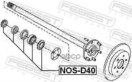 Ремкомплект полуоси зад прав/лев nosd40 Febest