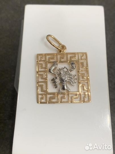 Подвеска золотая Рак