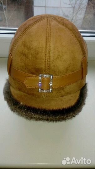 Шапка зимняя женская замша