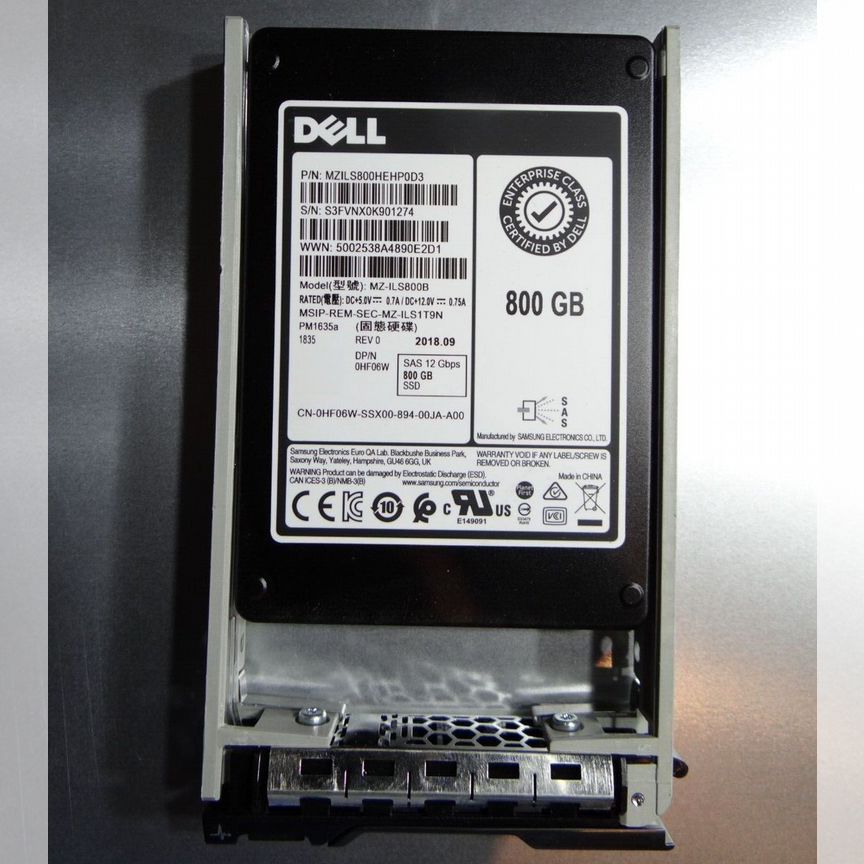 [HF06W] Dell Mzils800hehp0d3 800gb Hf06w