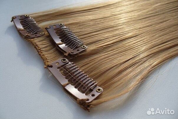 Накладные волосы на заколках