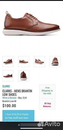 Топсайдеры clarks brantin LOW dress shoes новые