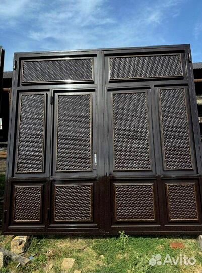 Ворота серые на заказ